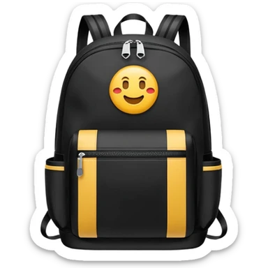 sac a dos de sport noir sticker