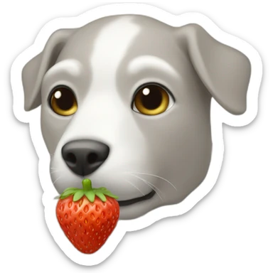 Eekhoorn met aardbei sticker