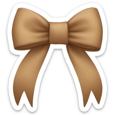 Light brown bow sticker