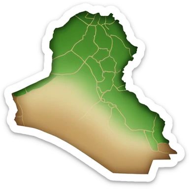 Iraq map sticker