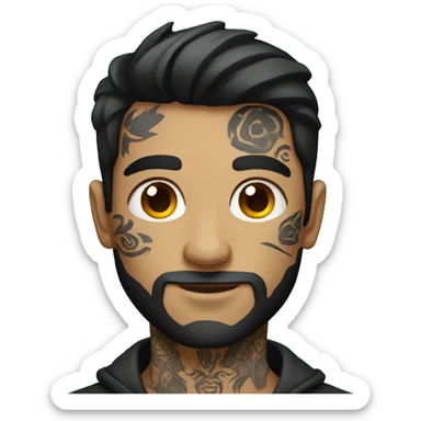 Tattooed guy with dark hair sticker