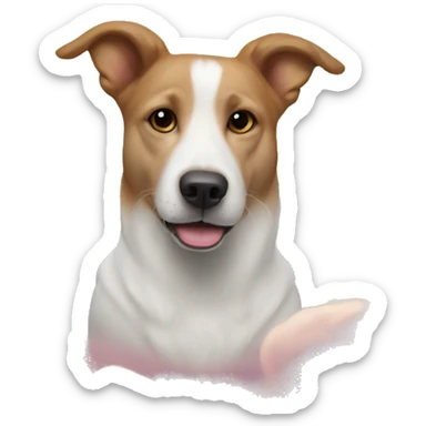 Dog in heaven sticker