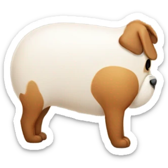 Dog butt sticker