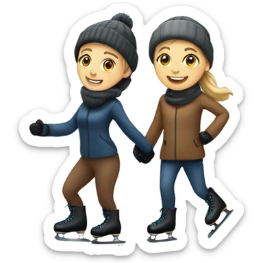 ice skating with my partner sticker