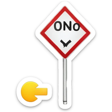 A "No Trespassing" sign on a road sticker