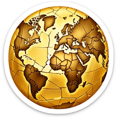 golden earth sticker