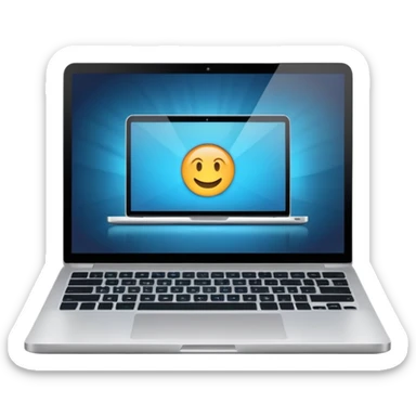 a laptop with a website opened on it sticker