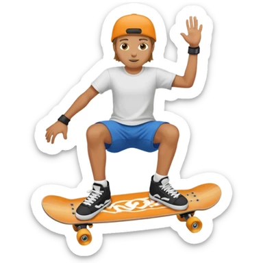 Skateboarder profileshot sticker