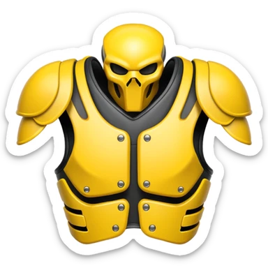 yellow predator bone shoulder pads sticker