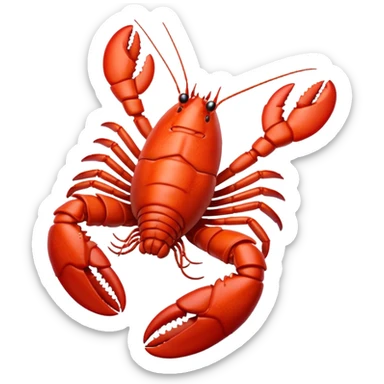  lobster white  sticker