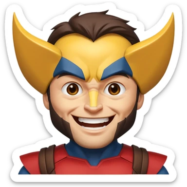 Wolverine is laughing  sticker