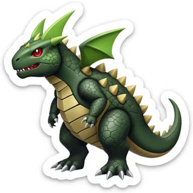 Larvitar-Haxorus-hybrid-creature, (full body) sticker