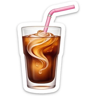 Rose Cold brew mini glas coffee  sticker