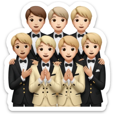 BTS cantando sticker