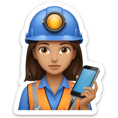 opérateur contrôle non destructif féminin brune sticker