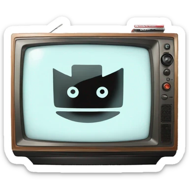 Netflix logo on a tv  sticker