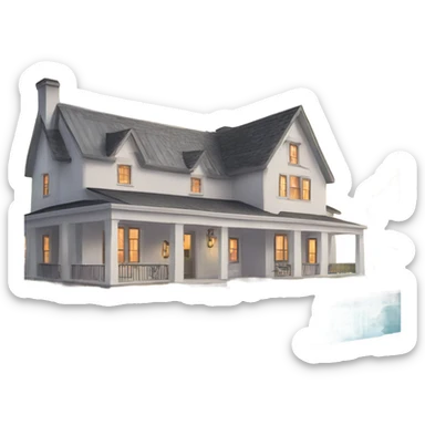 Modern farmhouse mansion sticker