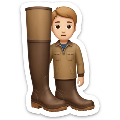 rubber boots men sticker