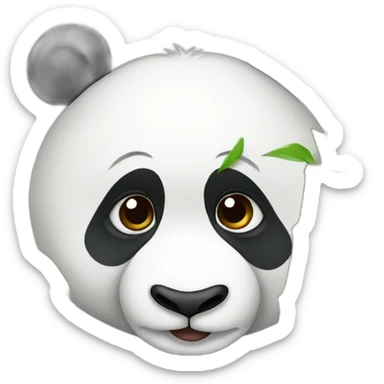 Panda eating bamboo  sticker