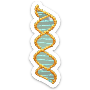 double helix DNA structure sticker