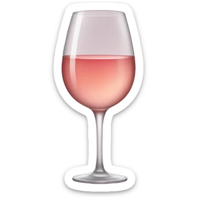 glass of rosé wine sticker