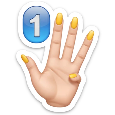 Please create a 3D emoji that shows the number 1 using fingers. I’d like it to resemble the iPhone emoji style! sticker
