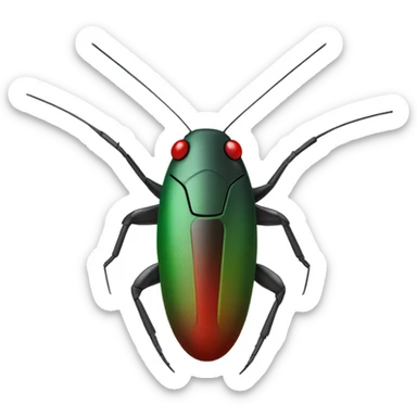 Cockroach drone, red green sticker