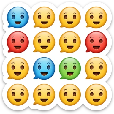 Announcement emojis sticker