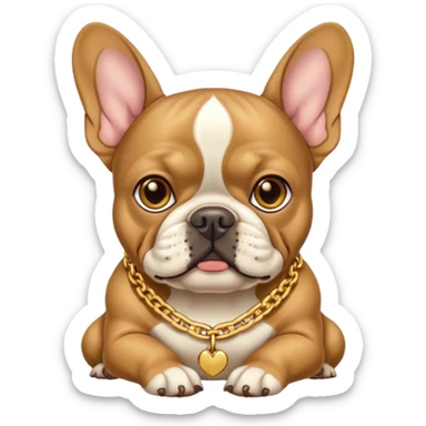 Merle frenchie with gold chain sticker