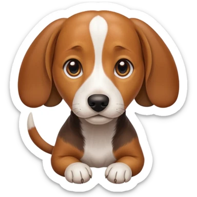 beagle dachshund mix sticker