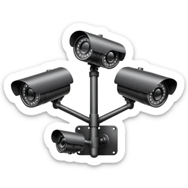 Cctv cameras facing multiple directions  sticker