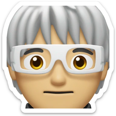 Gojo Satoru bkack blindfold white hair  sticker