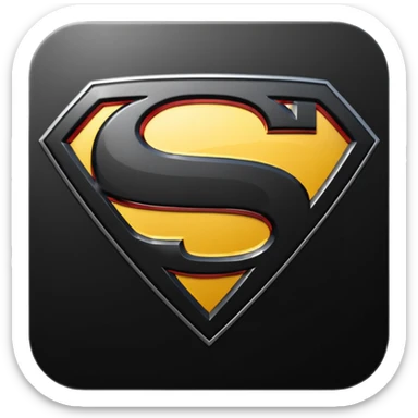 Superman Symbol Man of Steel black sticker