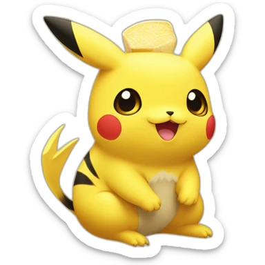 Pikatchu que bebe uma cerveija sticker