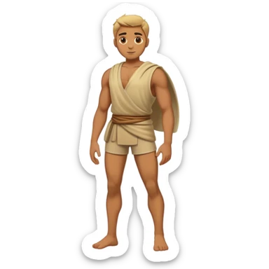 full body rambo male human character Konor sticker