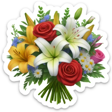 Flower boque sticker