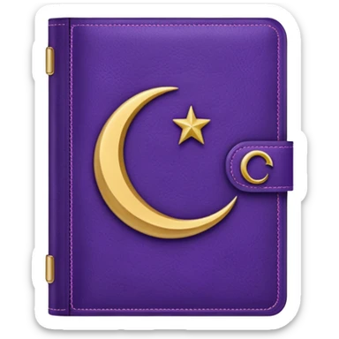 purple diary moon sticker