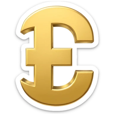 Symbole de currency en or en forme de lettre F précise, seul, 3D, brillant, style emoji simple et lisible sur fond uni. pas une autre lettre

Fcoins sticker