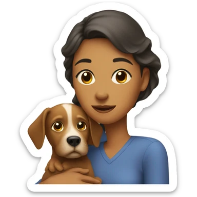 Mother with child and dog sticker