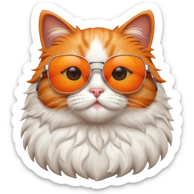 Cat with sunglasses sticker