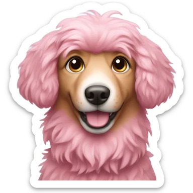Dog pink  sticker