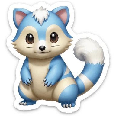 Palkia-Oshawott-Furret-fusion sticker
