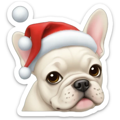 christmas frenchie sticker