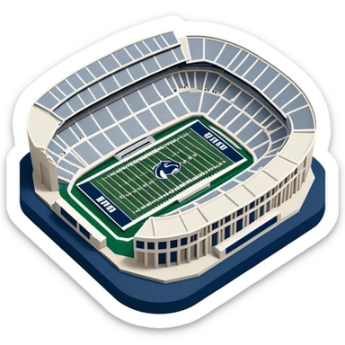 penn state beaver stadium football game isometric exterior view sticker