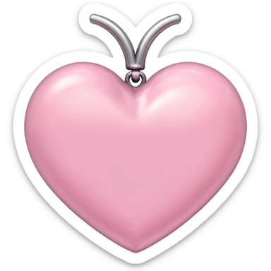 chrome hearts pastel pink heart sticker