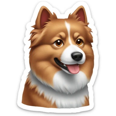 gray and red Spitz sticker