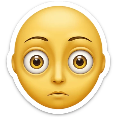 Make the face just the typical yellow circle, and really exaggerate the eyes bulging sticker