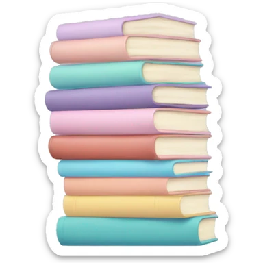 Stack of pastel books sticker