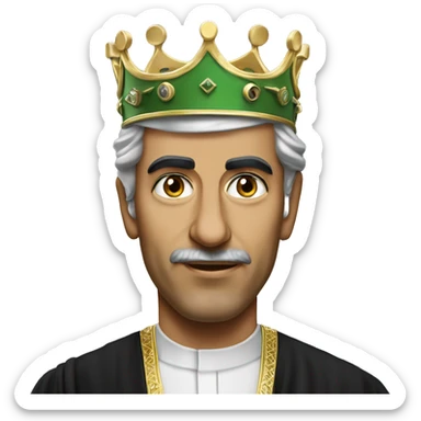 photorealistic King of Faisal of Saudi Arabia serious sticker