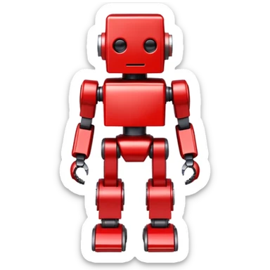 Boxy red,Toy Robots. sticker